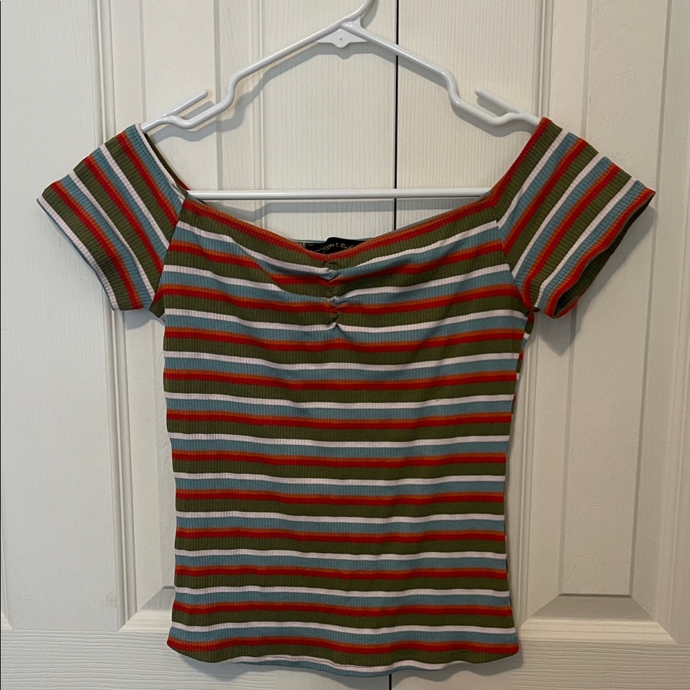 Striped Off-Shoulder Top
